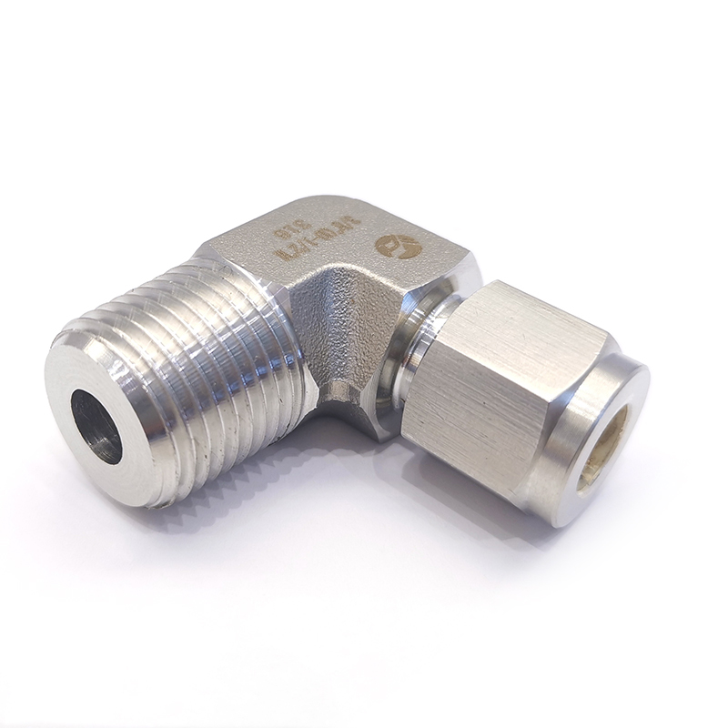 双卡套弯通终端接头